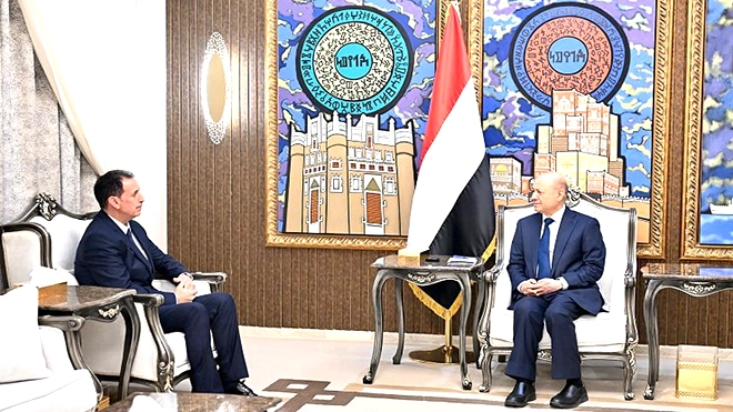 العليمي يبحث مع القائم بأعمال السفير المغربي العلاقات الثنائية وآفاق تعزيزها